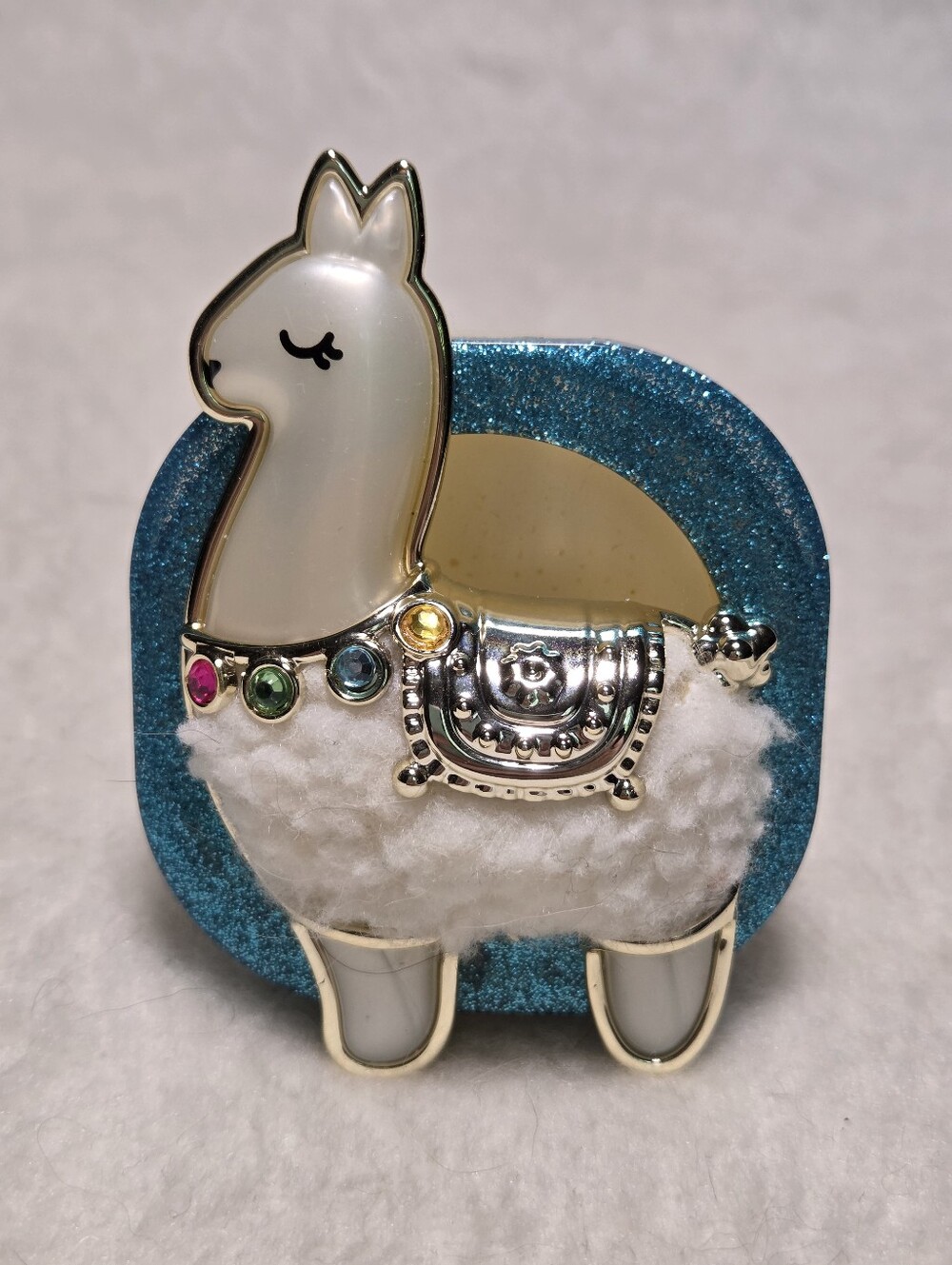 Bath & Body Works Glittering Blue Llama Car Fragrance Visor Clip